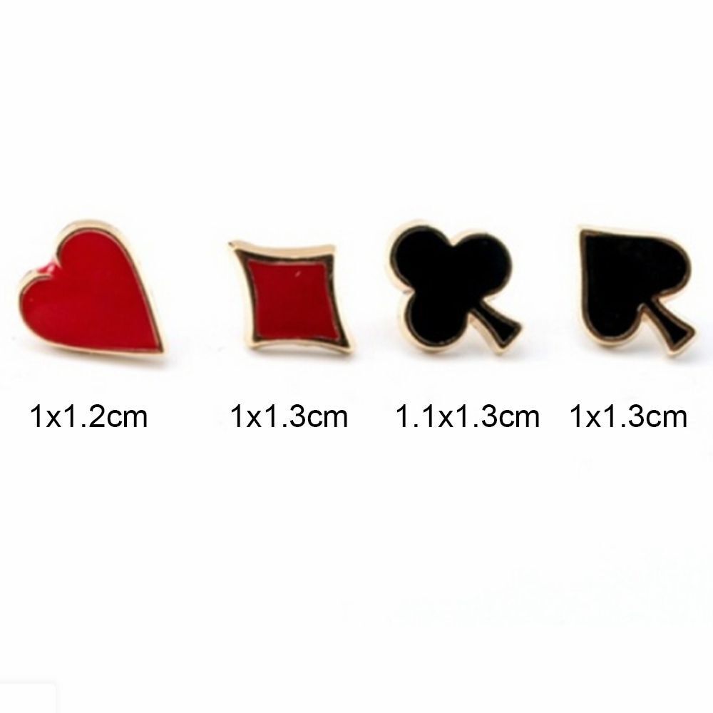 Accessories Poker Shaped Club Alloy Badges Brooches Collar Pins Boutonniere