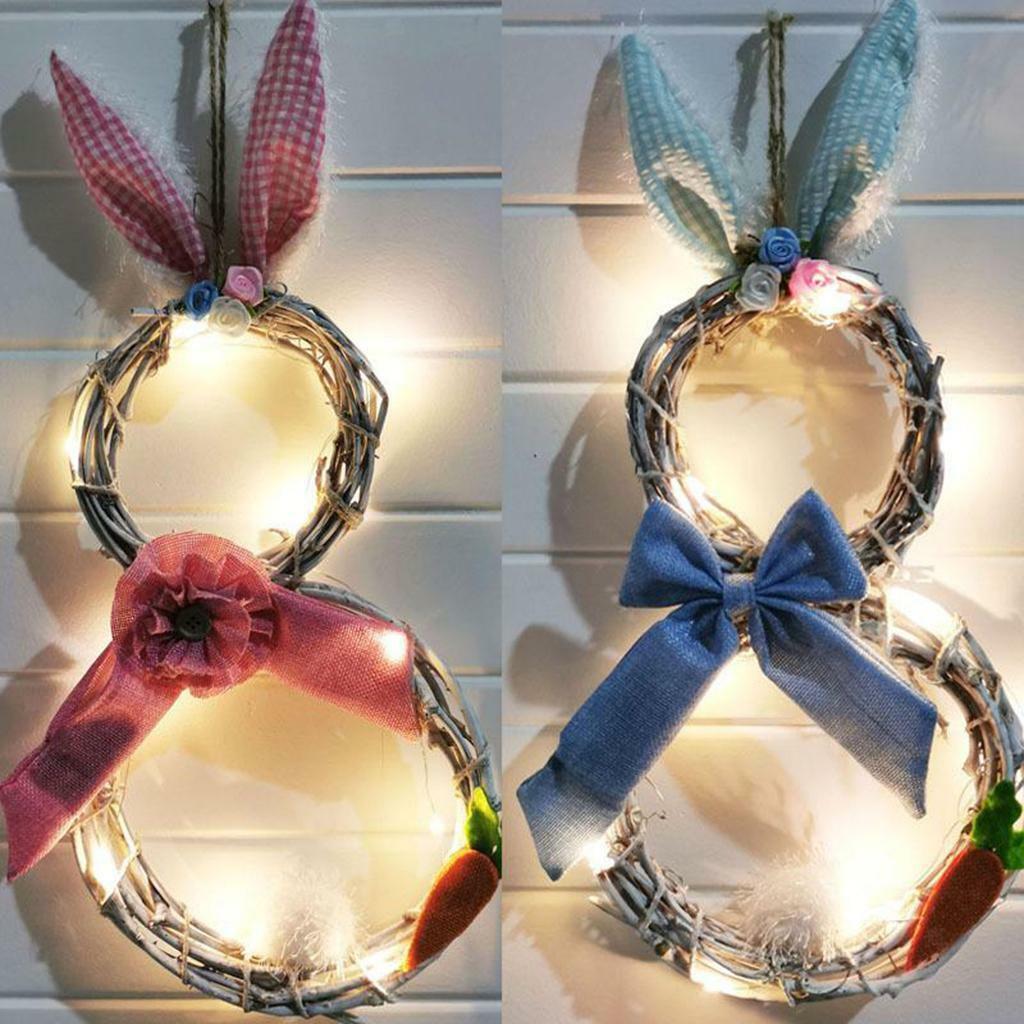 2x Handmade Easter Wreath Front  Wreath Window Garland Decor