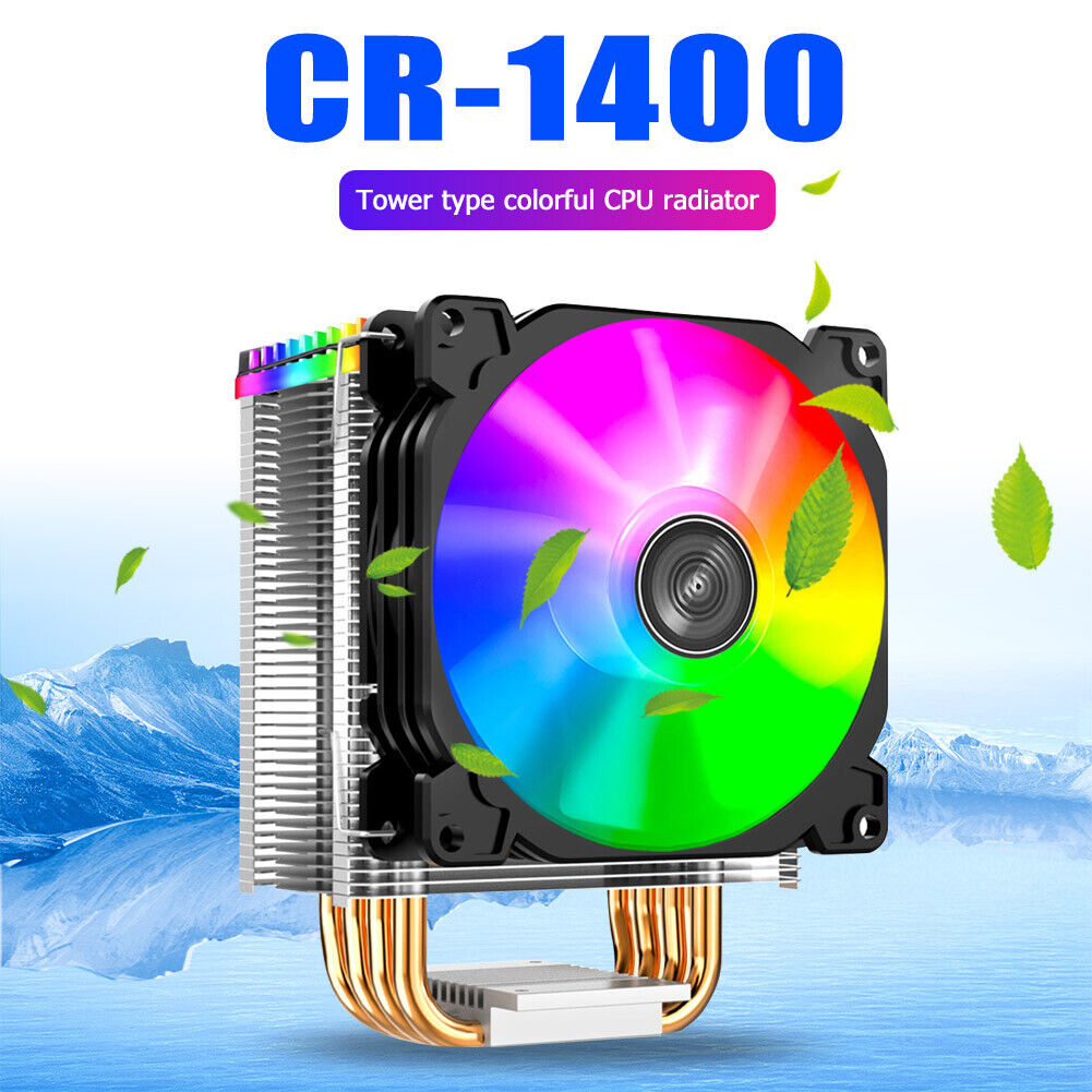 Tower Type CPU Cooler 4 Pure Copper Heat Pipes RGB PWM 4Pin Fan Radiator