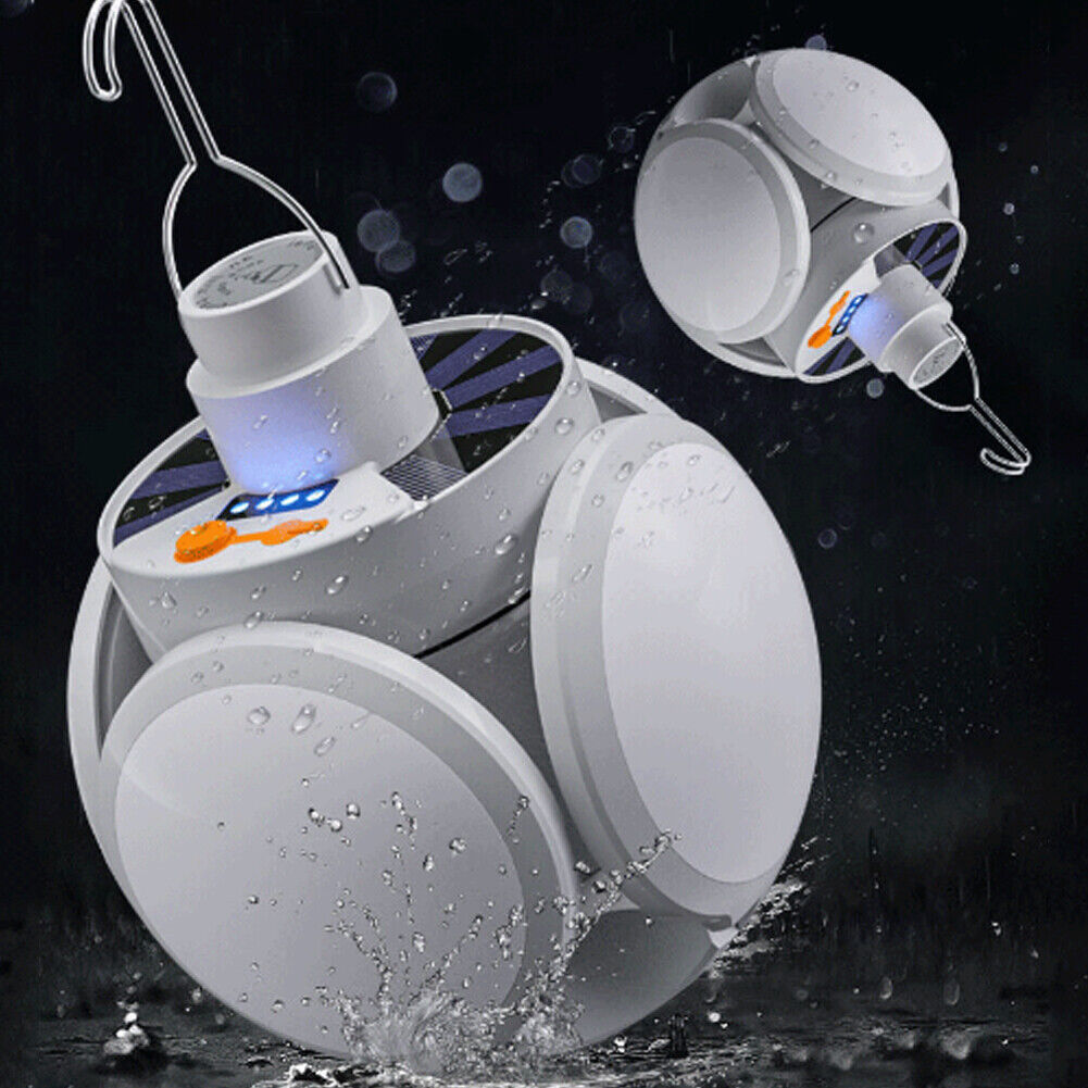 Tent LED Solar Soccer Light USB Rechargeable Portable Night Lamp Flashlight