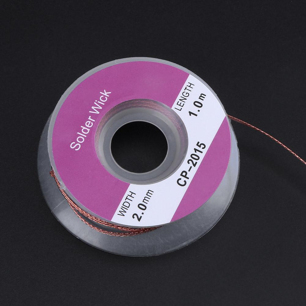 5pcs 1m 2.0mm Desoldering Braid Solder Remover Sucker Flux Wick Cable