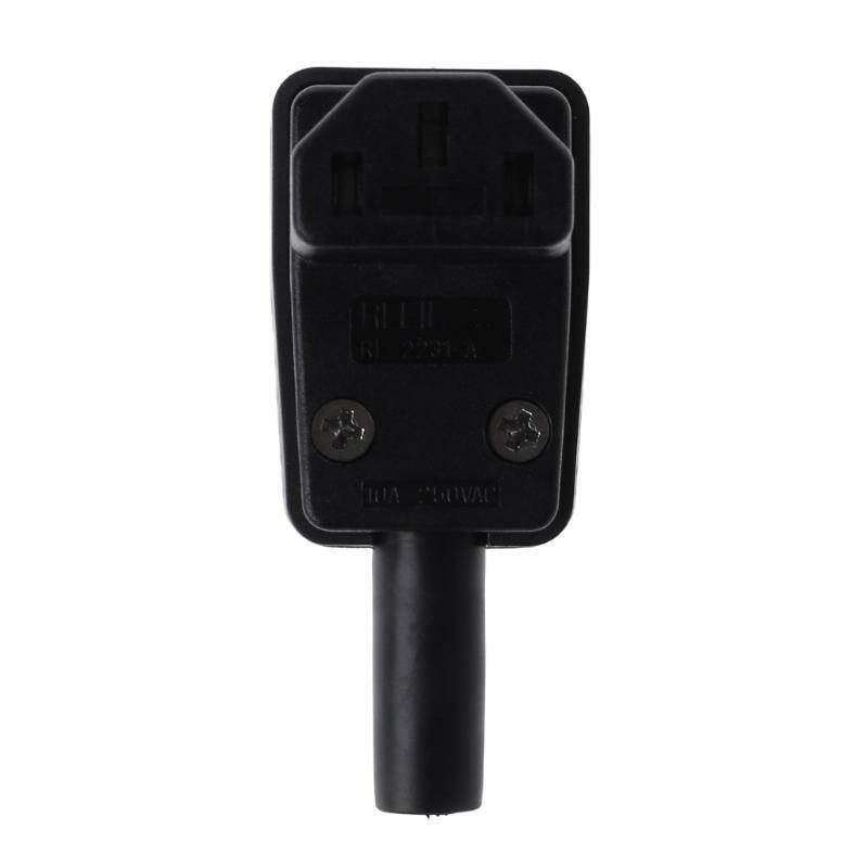 90 Degree Angled IEC 320 C13 Female Plug AC 10A  250V Power Cord Cable Connector