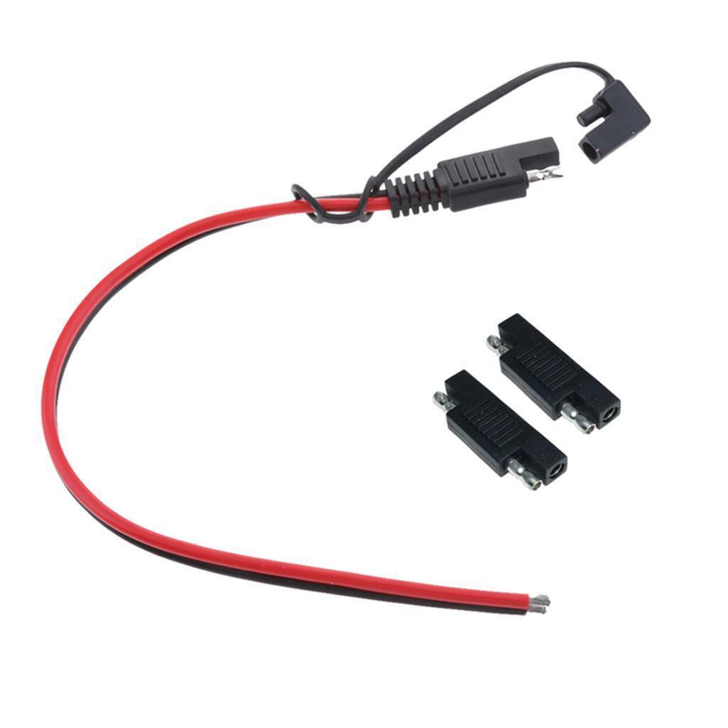 2Pcs Solar SAE Polarity Reverse Adapter Connectors with Extension Cable