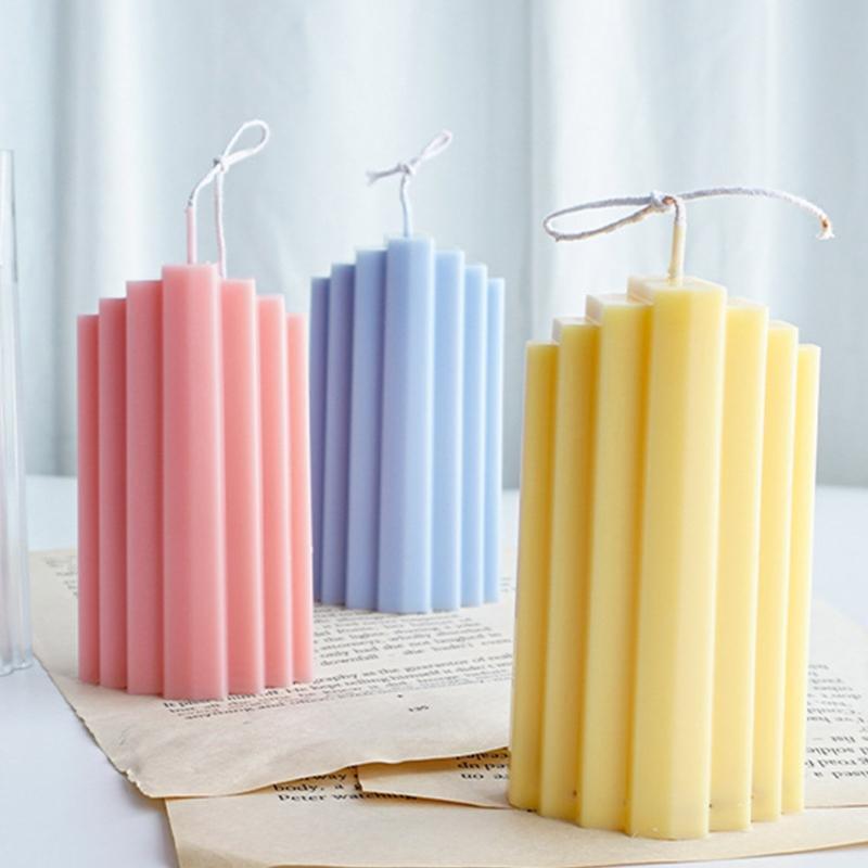DIY Candle Plastic Mold Iceberg Trapezoidal Buildings Blocks Mould Tool