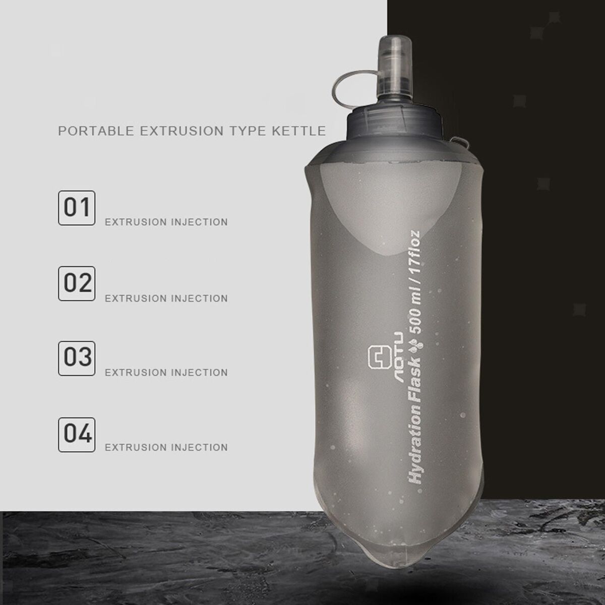 Proof 500ml Foldable Cups Collapsible Water Bottle Sports Bottles for Camping