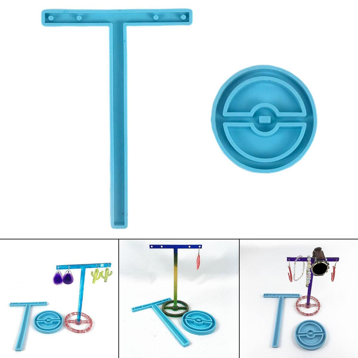 T Shape Jewelry Display Rack Silicone Mold Casting Mold DIY Home Decor Gift