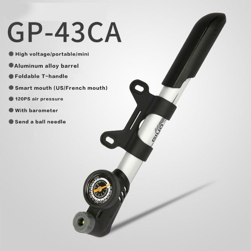 Mini Portable  Bicycle Pump, Pump Bike Pumps w/ Glueless Puncture Repair