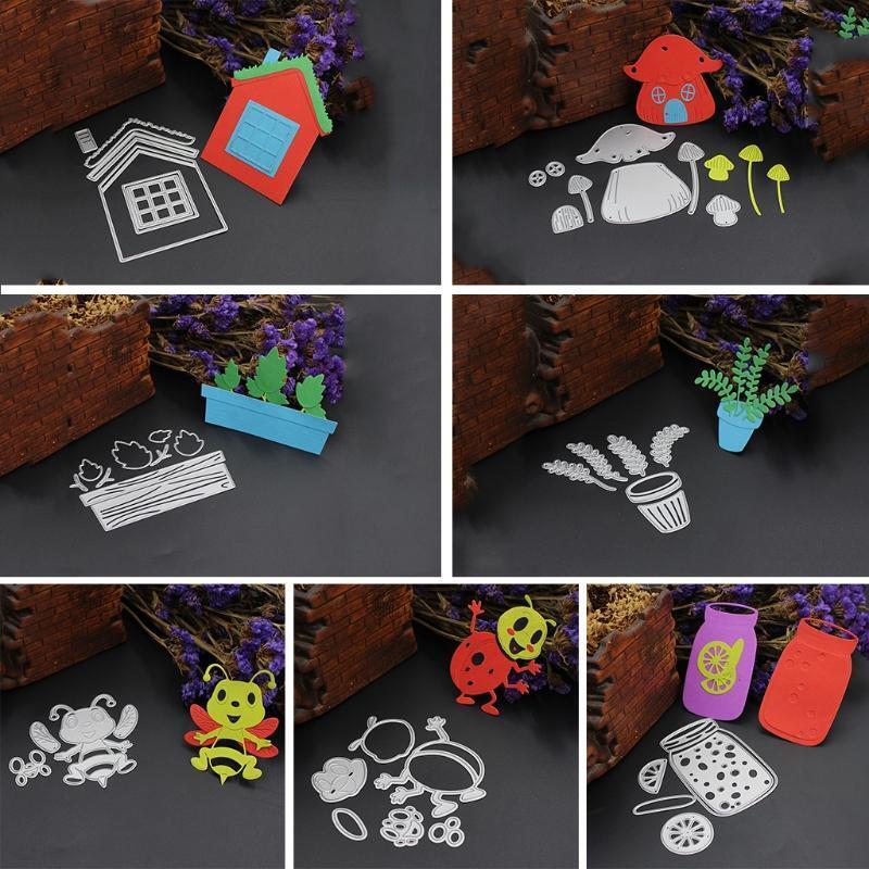 Flowerpot Cutting Dies Stencils Scrapbook Album Paper Card Embossing DIY Craft