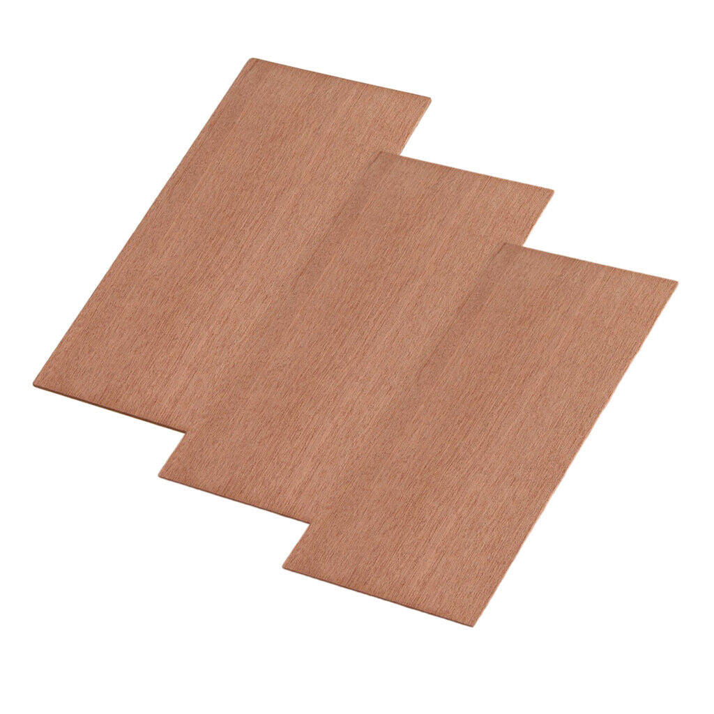 3x Guitar Parts Head Veneer Sapele Wood Headstock Luthier Tonewood DIY Tool