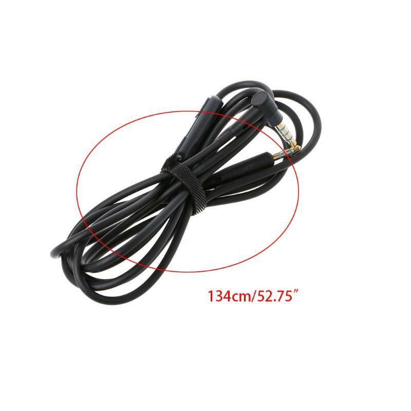 2.5mm To 3.5mm Audio Cable Replacement For QC25 Headphone With In-Line MIC