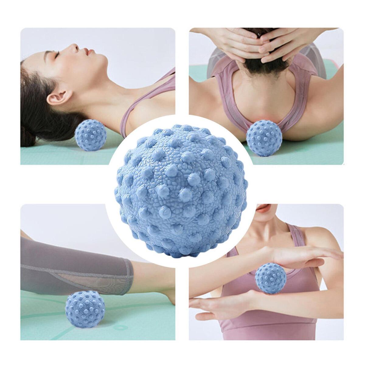 2×Soft Manual Massage Ball Plantar Fasciitis Roller for Gym Yoga and Pilates