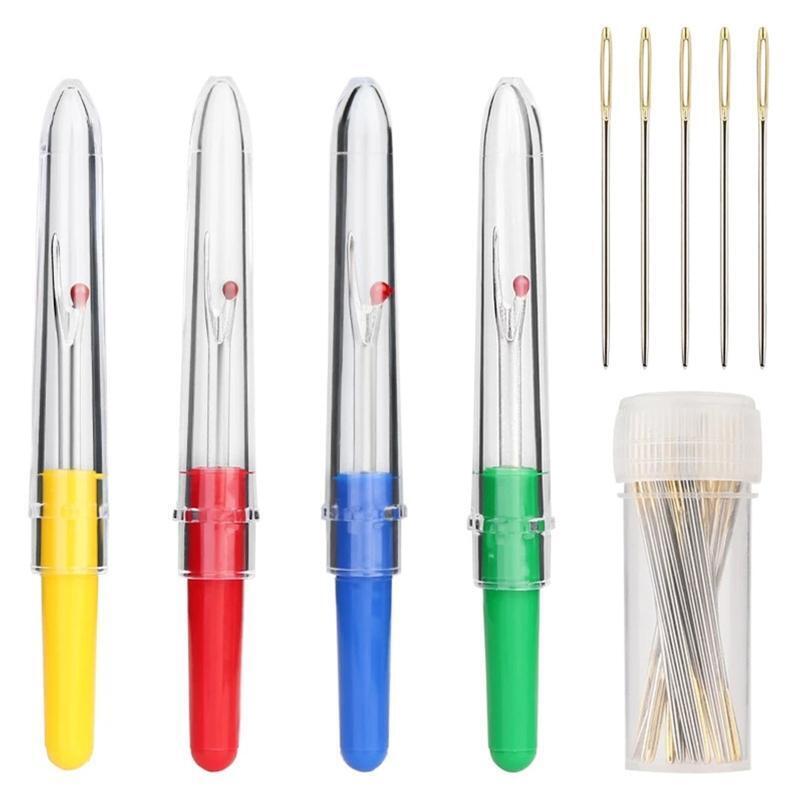 Sewing Seam Rippers 8Pcs Thread Cutter and 20Pcs Sewing Needles Kit