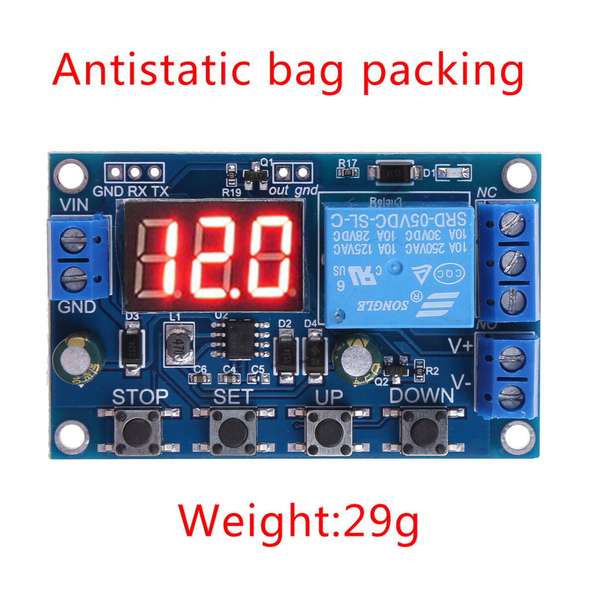 18650 Lithium Battery Charger Board with Over Charge Discharge Protection 6-40V