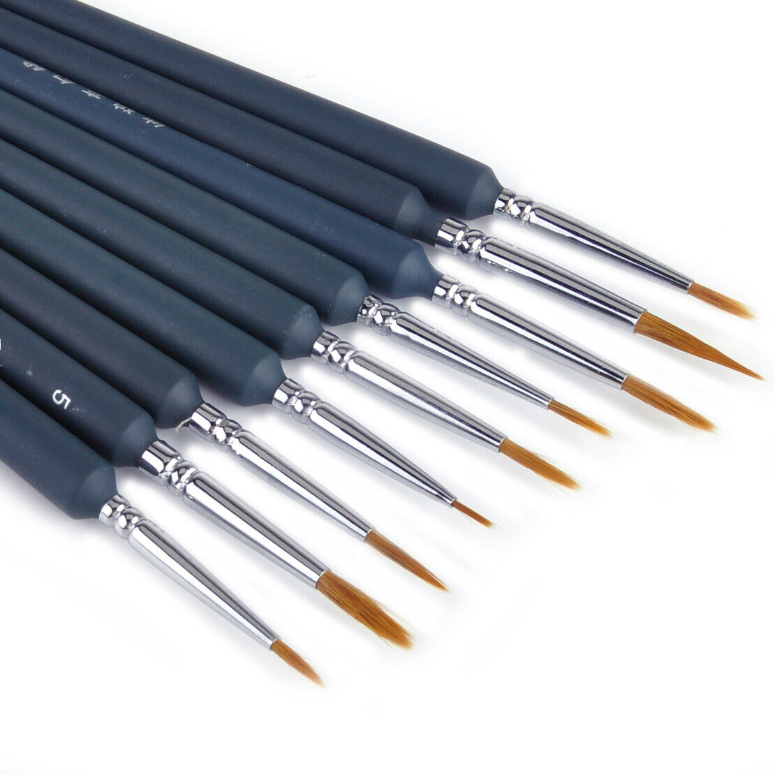 9x Weasel Hair Brush Pen Handpainted Hook Line Drawing Art Oil Painting Pen Li