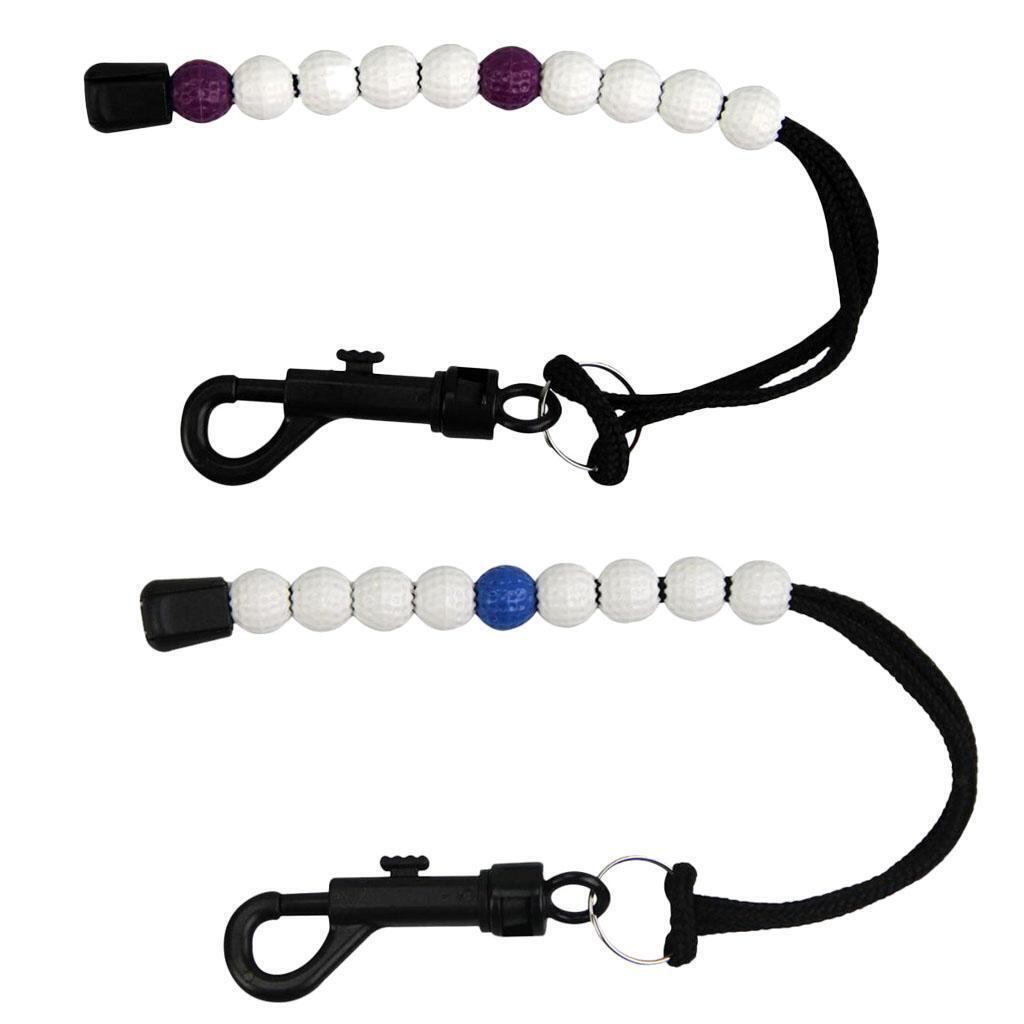 2 Count Golf Stroke Bead Score Counter Counting Tool Bracelet Golf Accessory