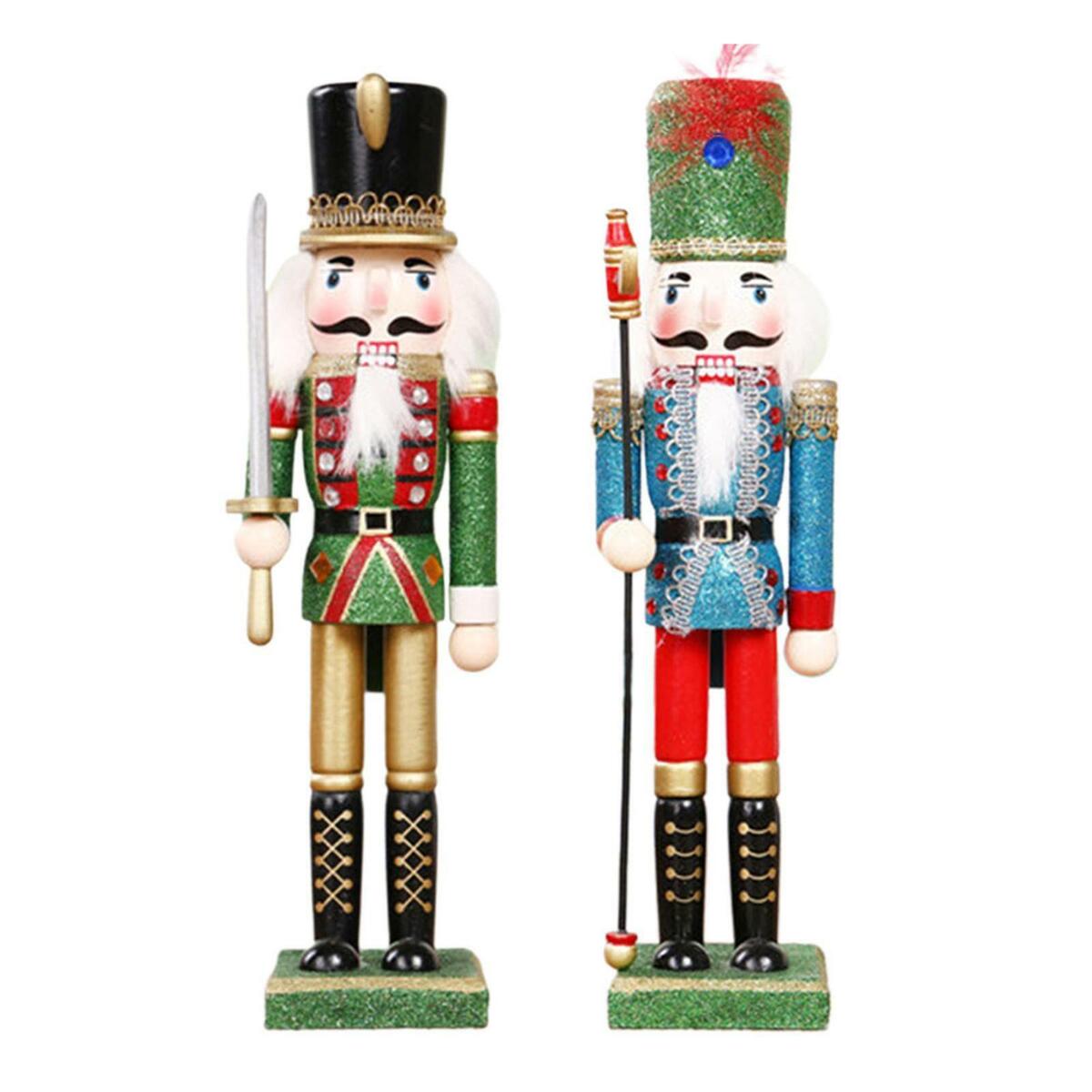 2 Pieces Festive Soldier Swordsman Nutcracker Christmas Decoration