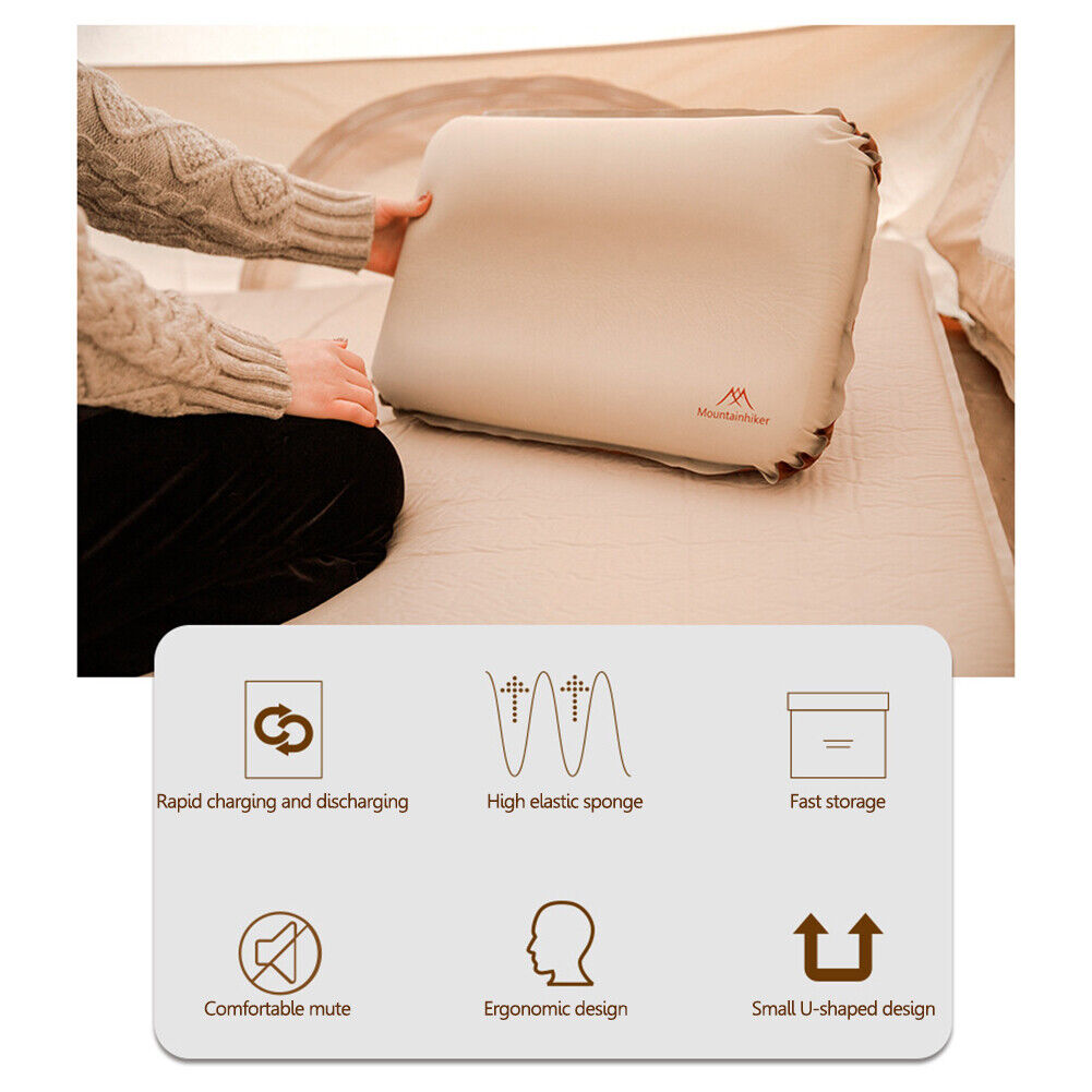 Inflatable Air Pillow Sleeping Camping Travel U-shape TPU Head Rest Support