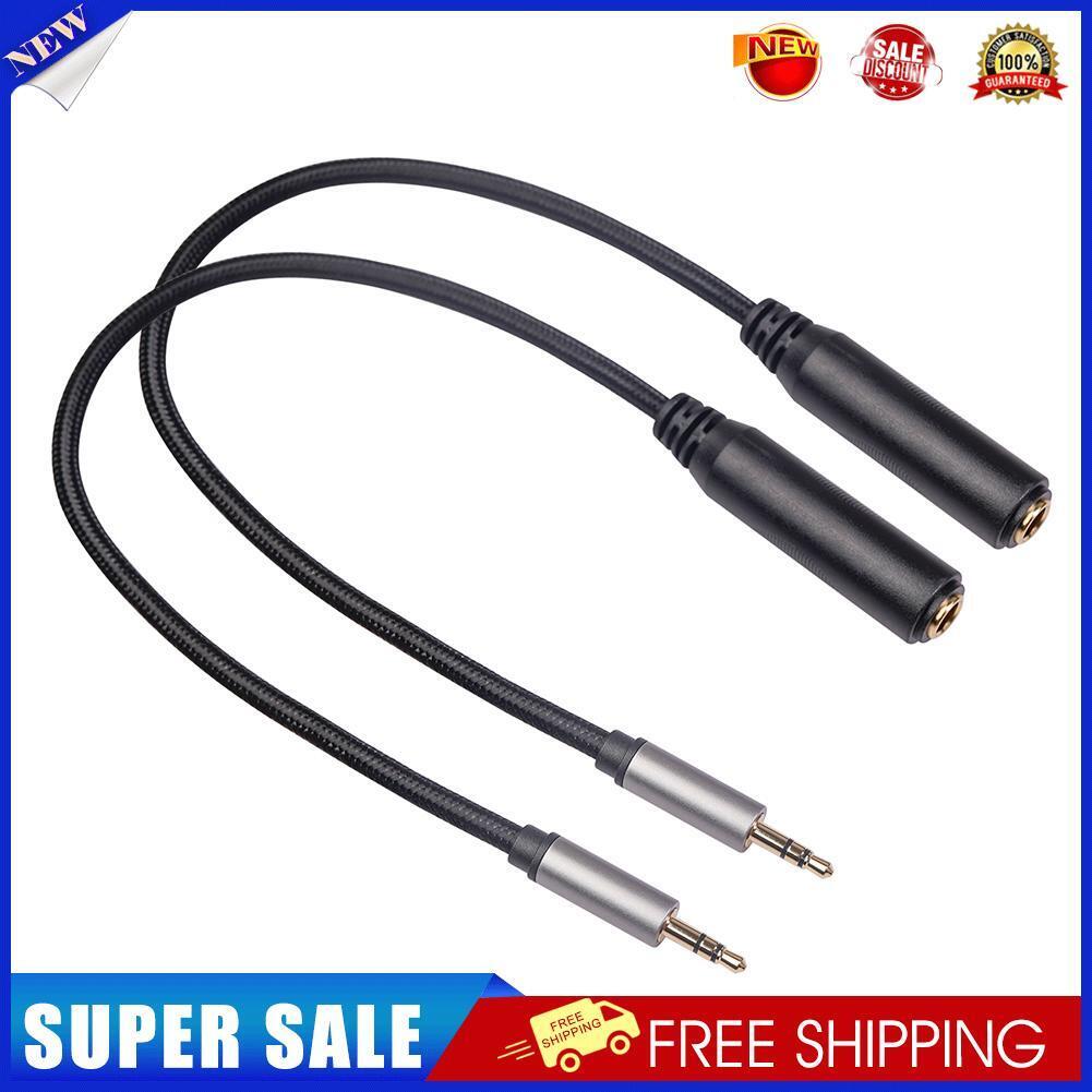 2pcs Audio Cable 3.5mm Male to 6.35mm Female Phones Stereo Audio Adapter