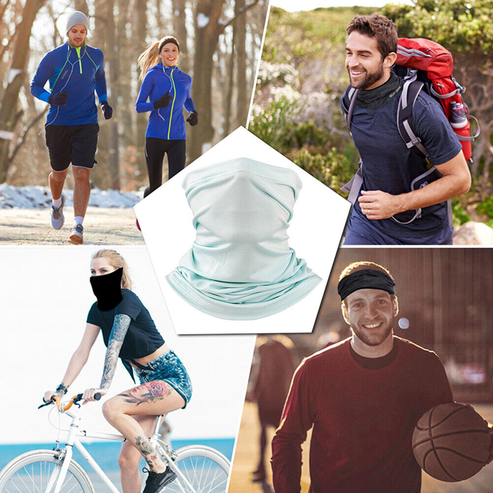 Outdoor Cycling Scarf Windproof Sports Neck Gaiters Bandanas (Light Blue)