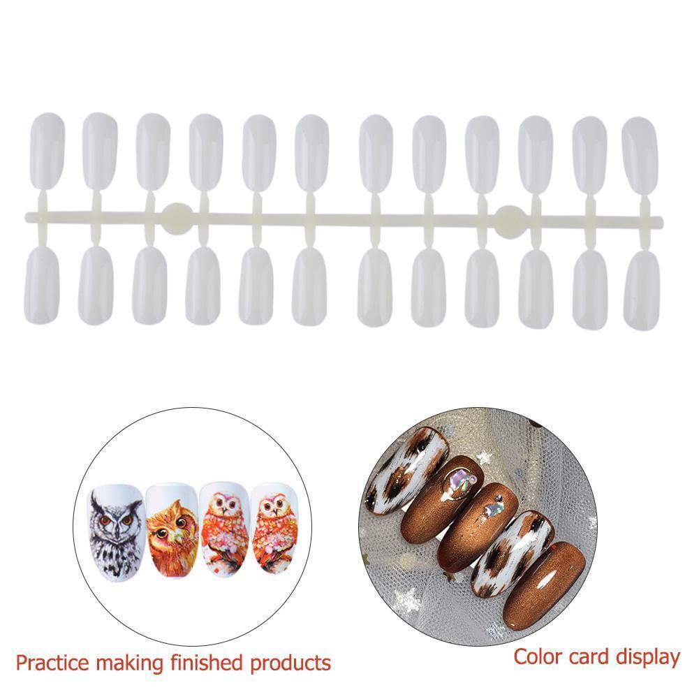 240pcs False Nail Tips Polish Gel DIY Nails Display Shelf Nail Art (Beige)