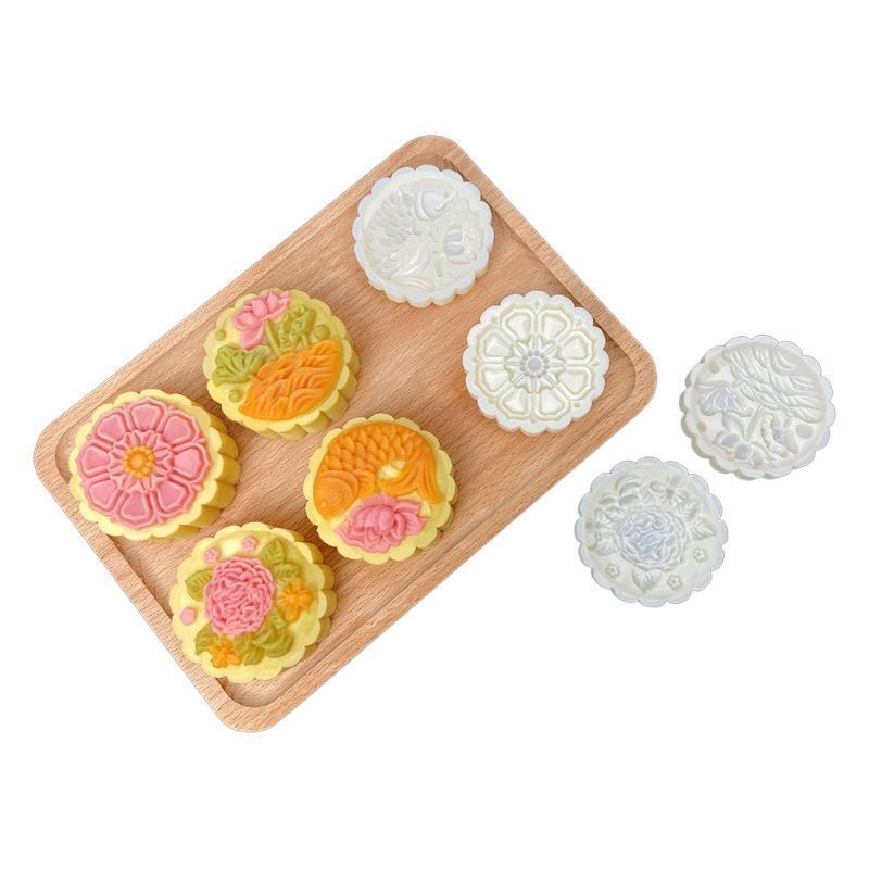 Mooncake Baking Gadgets Hand-pressing Plastic Material for Mid-Autumn Festival