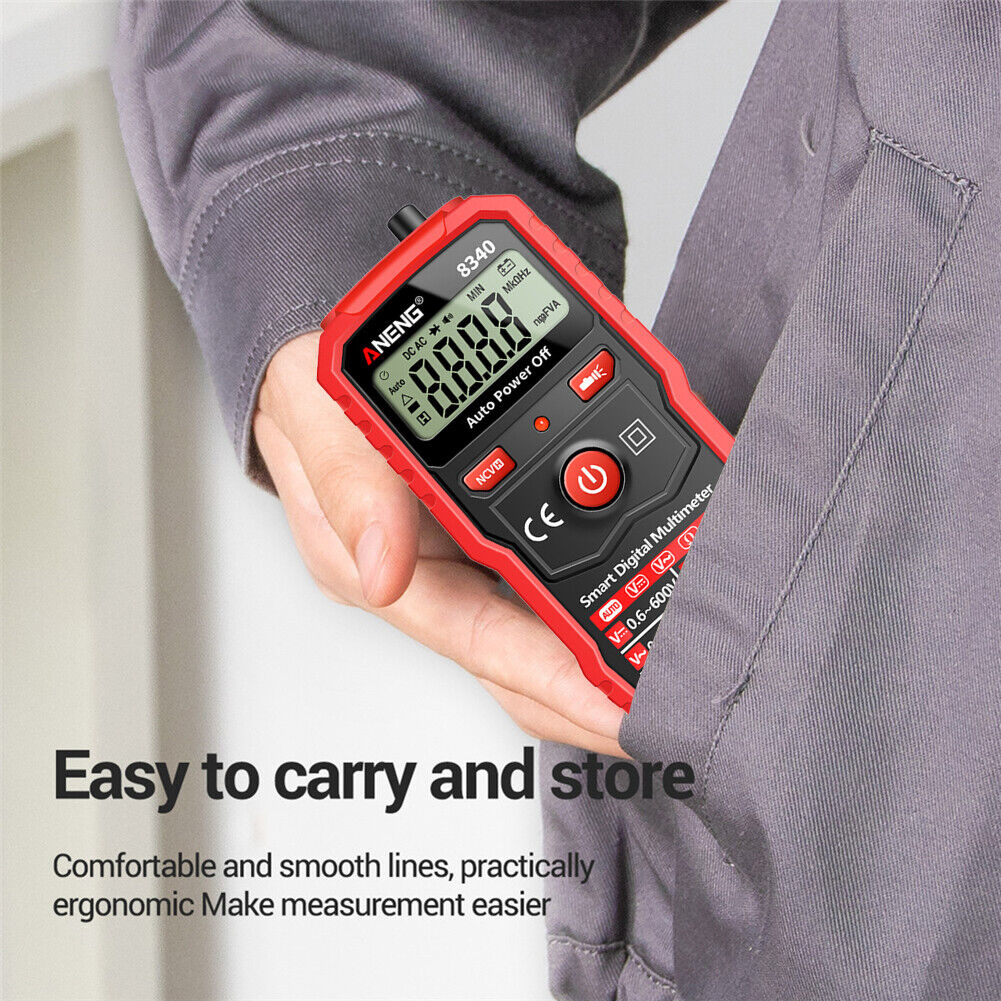 8340min LCD Digital Multimeter Ohm Meter with NCV Zero Fire Wire Tester