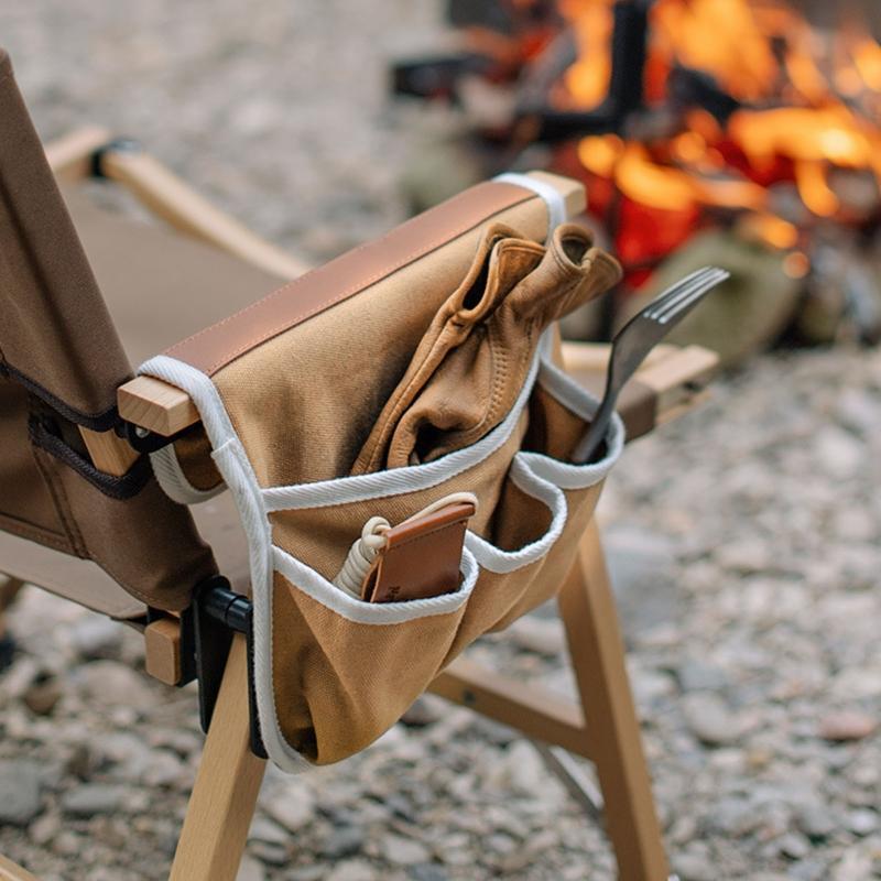 Camp Chair Side Storage Bag Multi Pocket Snack Bag Hanging Bag Organizer