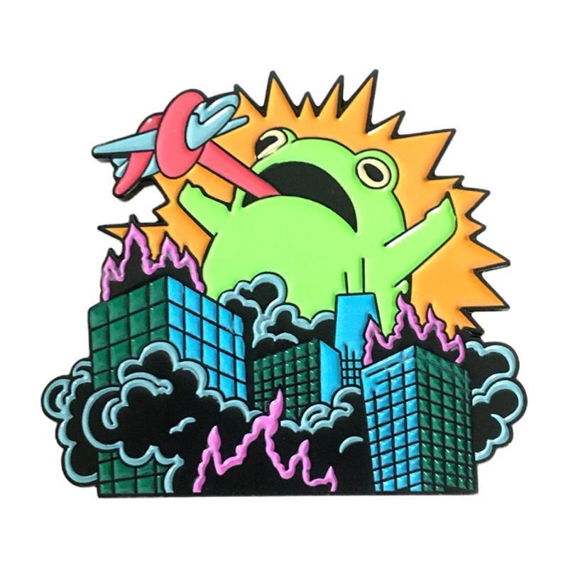 Japan and South Korea Creative Trend Animal Cartoon Cute City Frog Brooch
