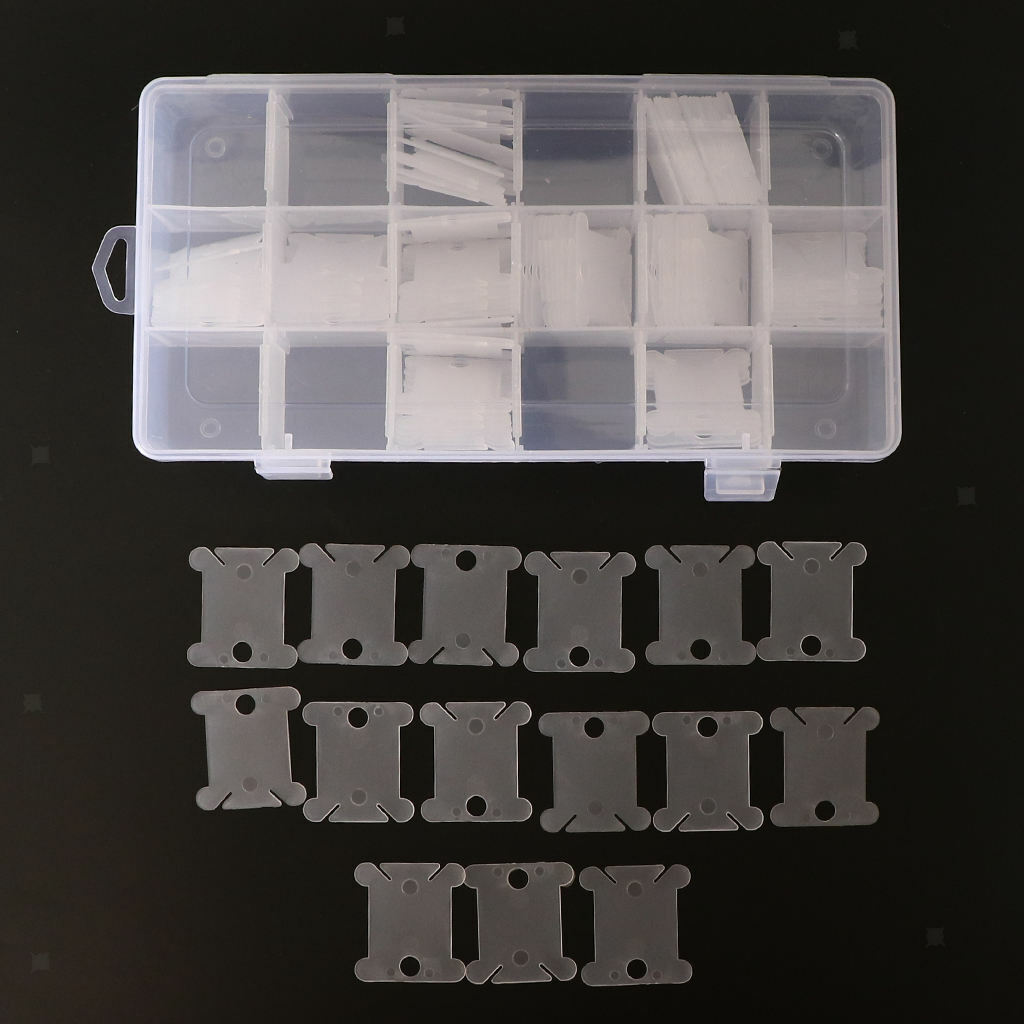 18 Slots Embroidery Floss Organizer  + 120 Pieces Plastic Winding