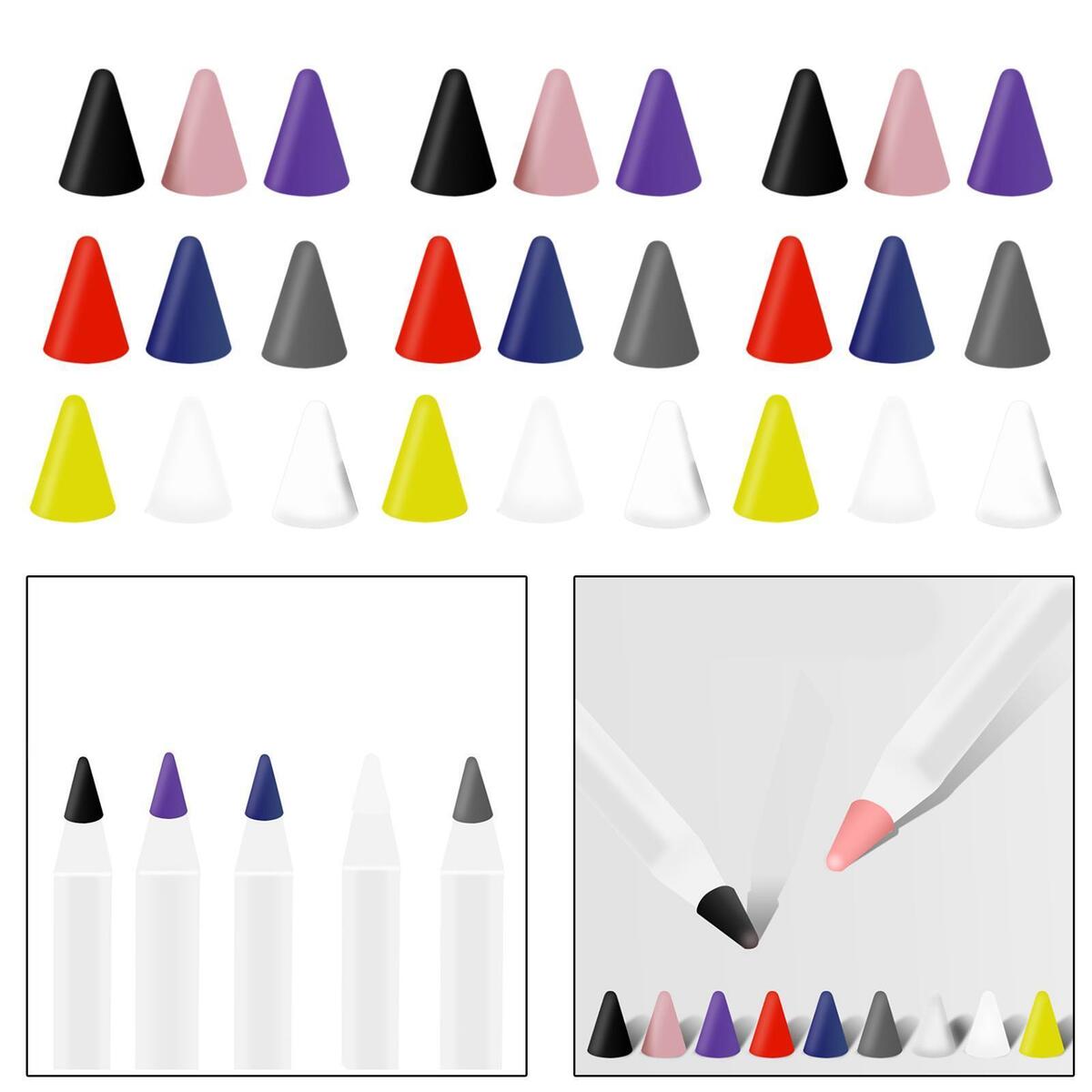 27x Replacement Silicone Tips High Sensitivity Cover Nib for Pencil 1ST 2ND