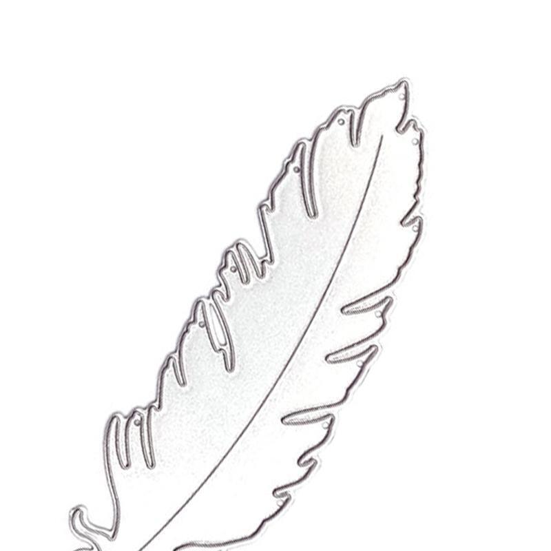 Feather Metal Cutting Dies Stencil DIY Scrapbook Album Paper Card Template Mold