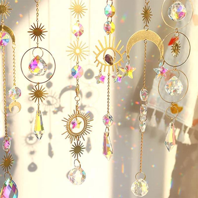 Hanging Suncatcher for Home Dorm Car Outdoor Indoor Decorative Supply with Chain