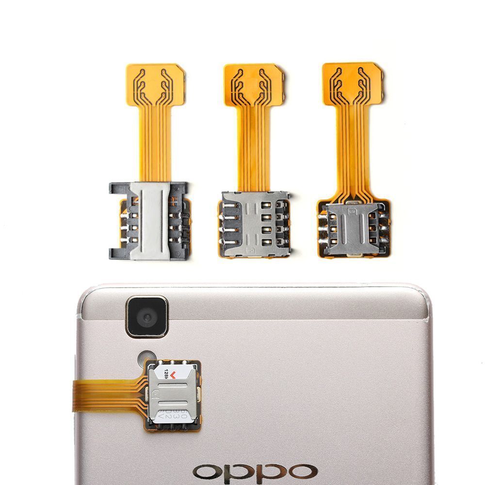 Android Phone Nano Cato Micro SD Extender Dual SIM Card Adapter Hybrid Sim Slot