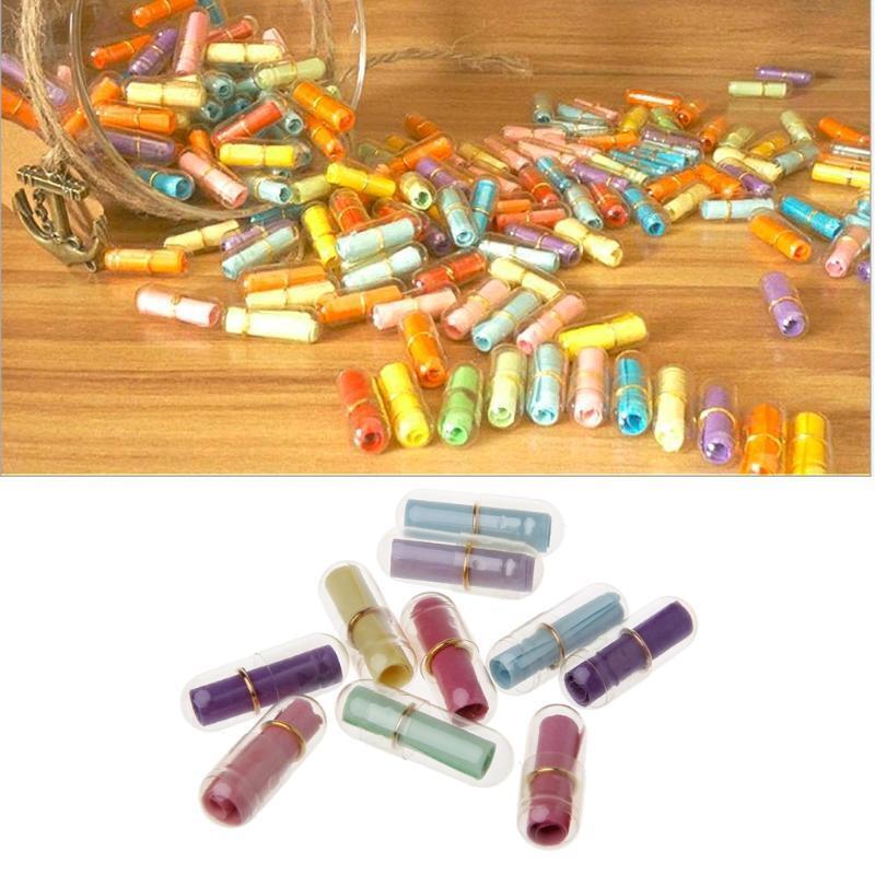 10PCS Mixed Mini Gift Boxes Wish Bottle Capsule With Paper Scrip Secret Words