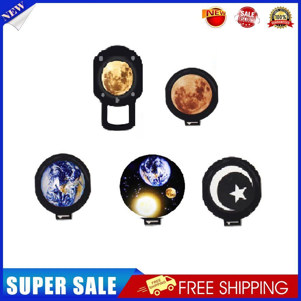 5x Earth Moon Star Projector Night Light Films Kid Bedroom Lamp Decorations