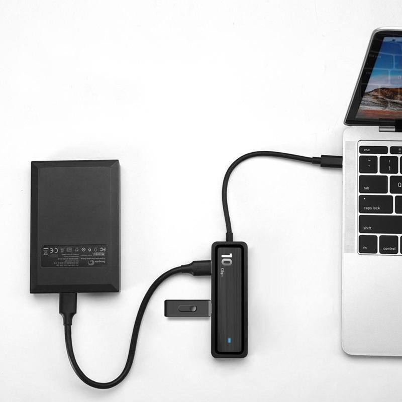 USB Hub Docking Station USB 3.2 Adapter Splitter with SD TF Reader 10GBps 6-Port