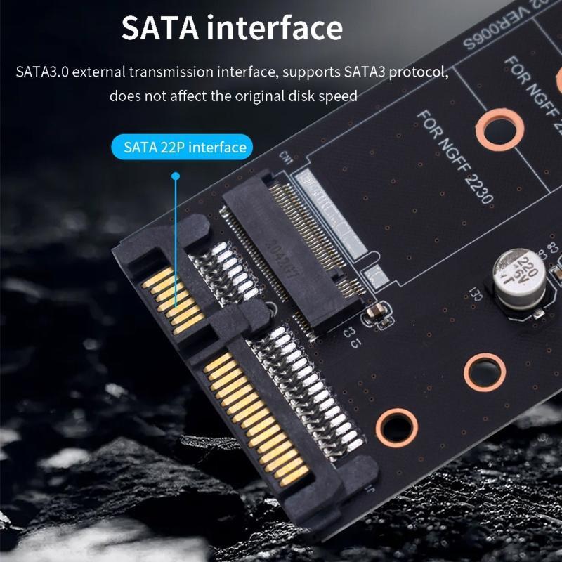 B Key Interface M.2 NGFF to Sata 3.0 22pin Adapter Board Converter 6G Fast