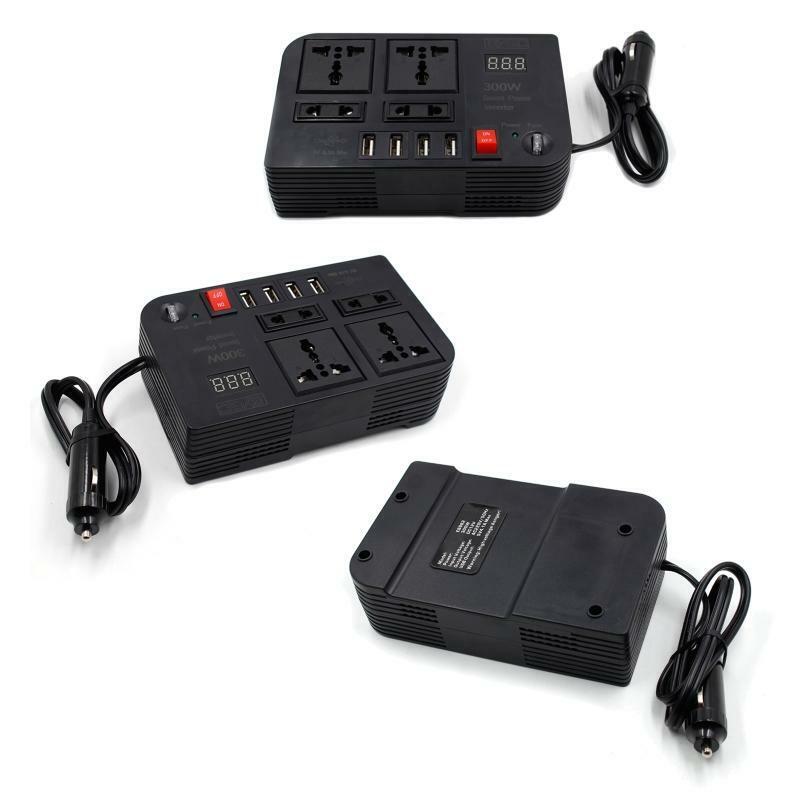 300W 4USB Car Power Inverter LED 12V to 220V Cigarette lighter Charger Converter