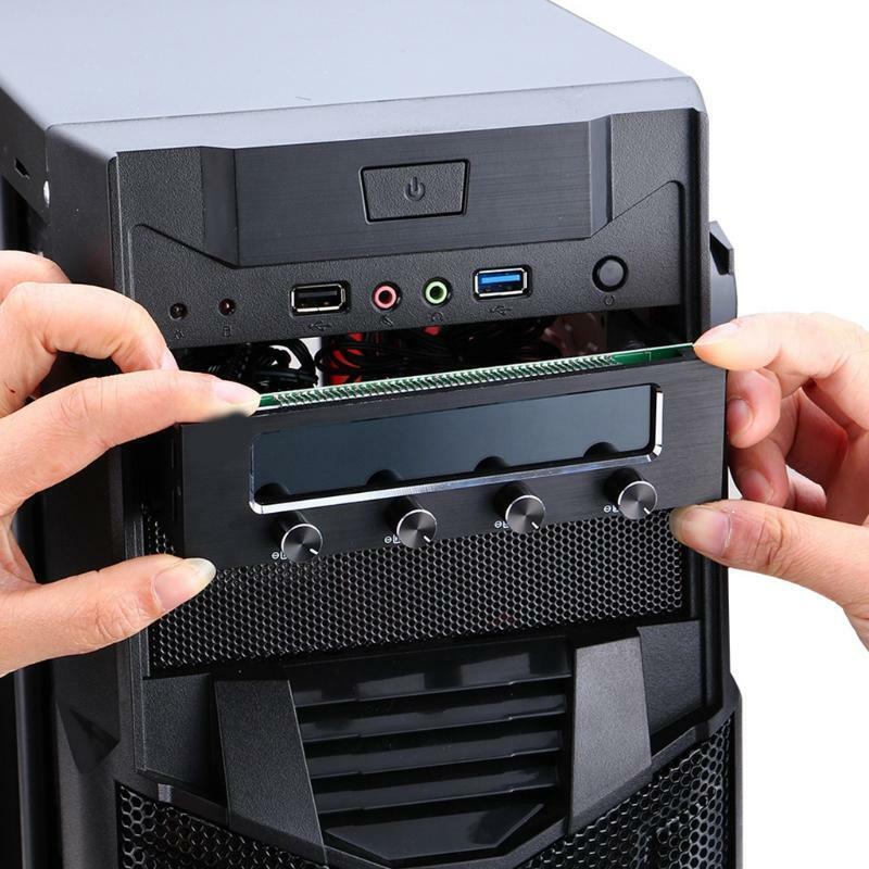 Computer CPU Cooling Fan Speed Controller LCD Front Panel Temperature Control