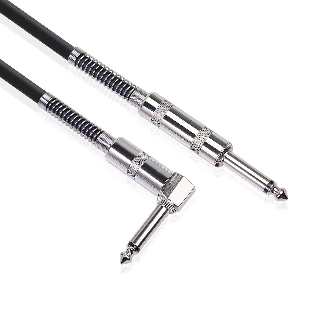 6.5mm Jack Guitar Cable Straight Male to Right Angle Male Audio Wire (10m)