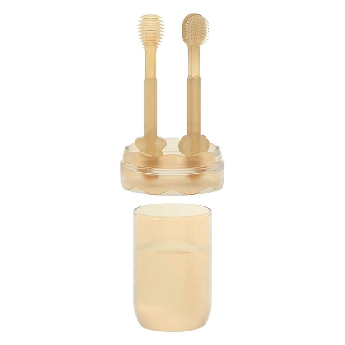 2x  Toothbrush Set Tongue Brush and cup for 0-3 Years Infant