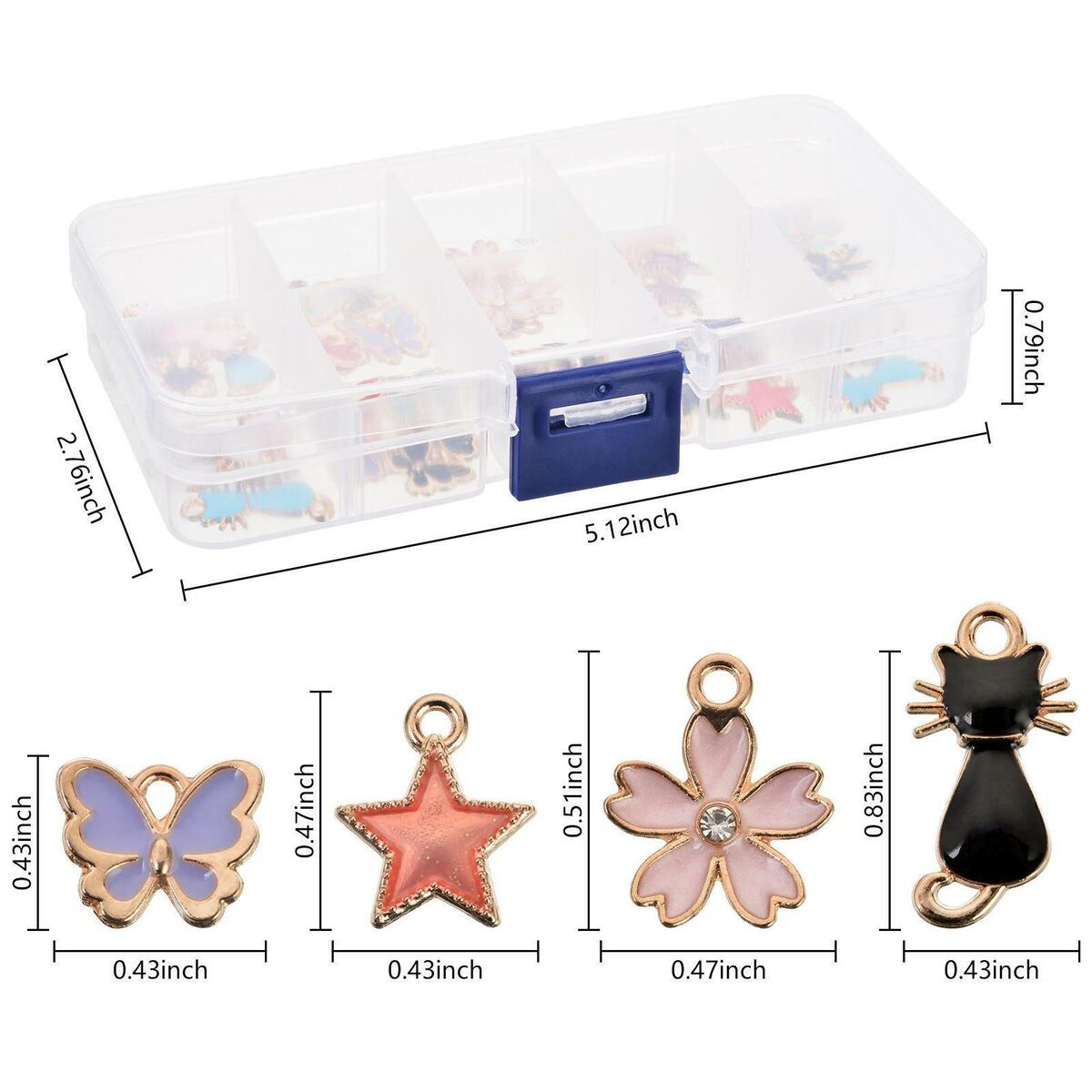 48Pcs Enamel Charms 4  Findings for Jewelry Making Necklace Earrings