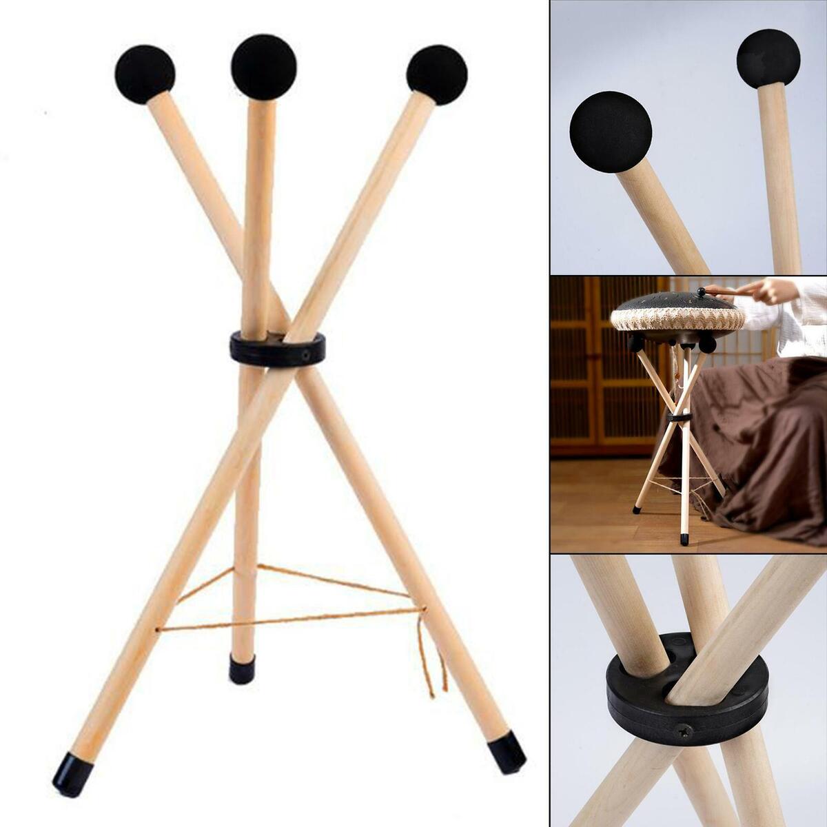 Drum Holder Tripod Foldable Drum Stand Stable for Triangular Drum