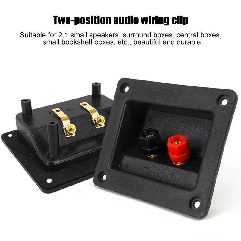 2 Positions Audio Junction Box Screw Clip Speaker Box Terminal Board Plate