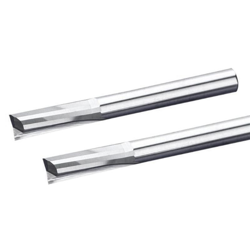 Two Double-edged Straight Flute Drills 4x32mm Milling Cutter Straight Router Bit