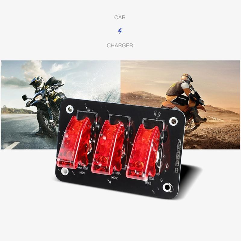 Safe External Power Panel Multipurpose 12-24V Switch Panel with 20A Fuse for Car