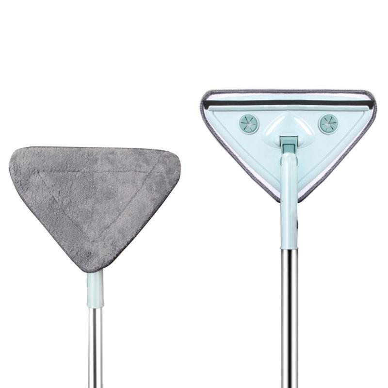 Triangle Glass Window Cleaner Coral Fleece Mop Replacement Cloth Head