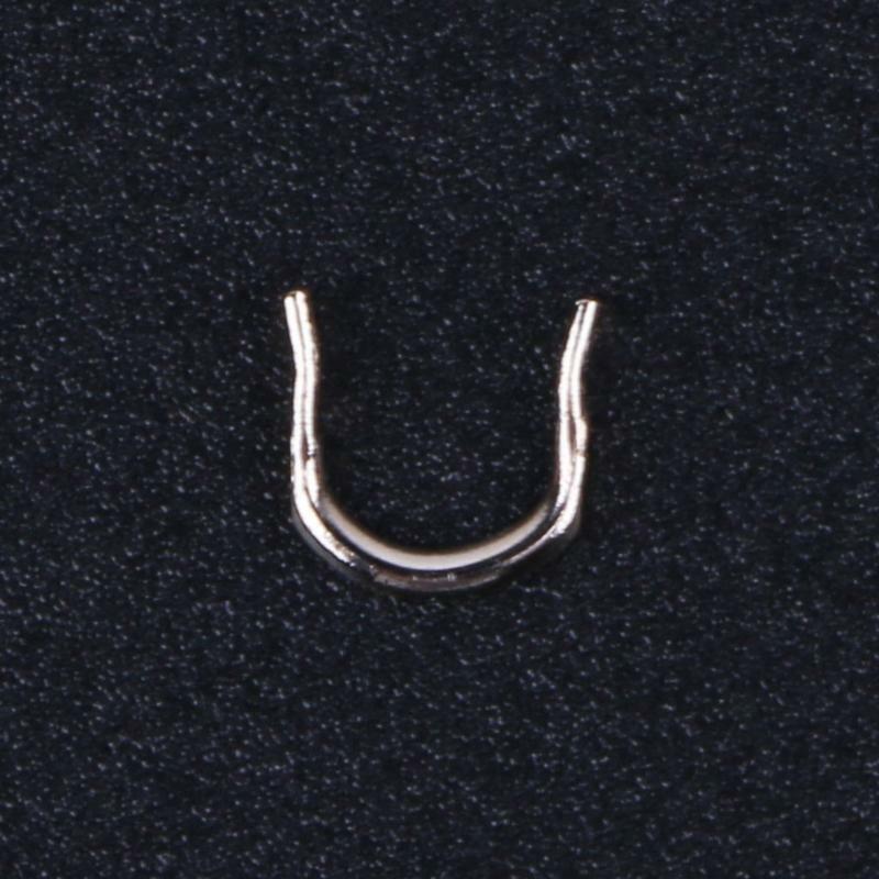100pcs Fishing U Shaped Ring Baits Lure Tool Stainless Steel Accessories Tackle