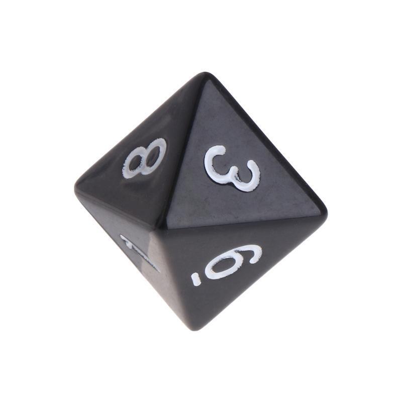 10pcs 8 Sided Acrylic Number Dice Family Party Bar Board Game DND Accessories