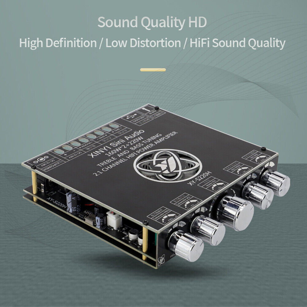 XY-S220H 2x160W+220W Bluetooth-compatible 5.1 Power Amplifier Board AUX AMP